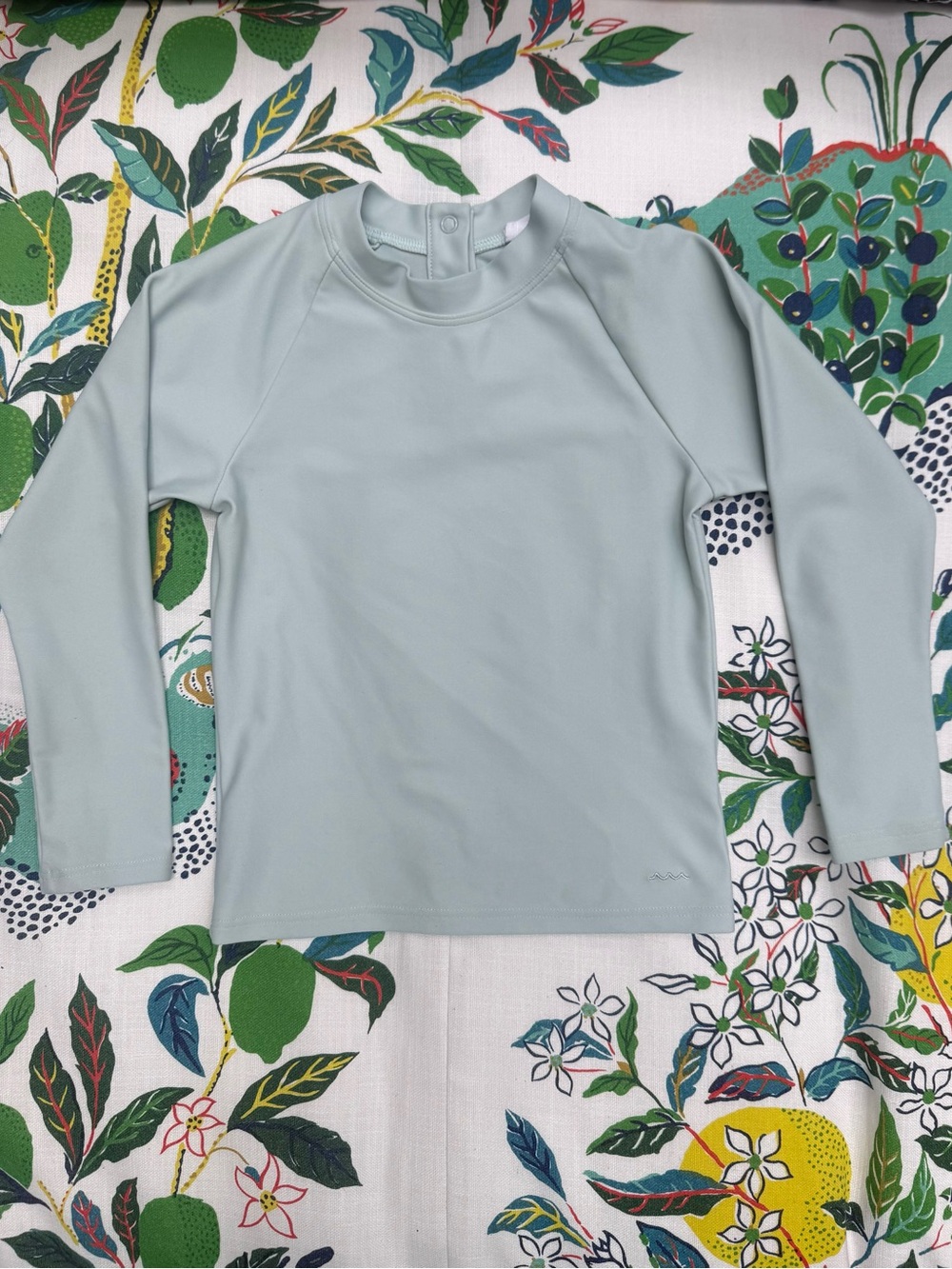 Kids Long-Sleeve Rash Guard Top — Light Sage Green